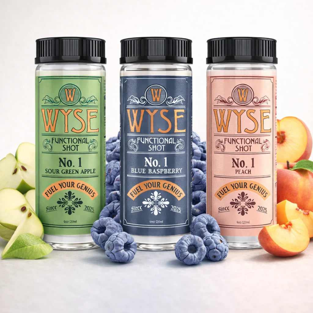 Wyse No. 1 - 4oz Shot - Variety | Peach/Blue Raspberry/Sour Green Apple